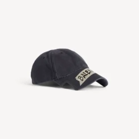 Herren-Kappe im Masking-Tape-Look in verblasstem Schwarz
