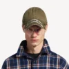 Herren-Kappe mit Masking-Tape-Motiv in Khaki Herren-Kappe mit Masking-Tape-Motiv in Khaki