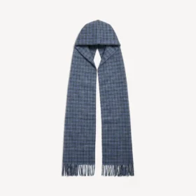Herren-Kapuzenschal in Blau
