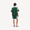 Herren-Shorts mit extremem Tie-Dye-Print in Relaxed-Fit, grün/weiß Herren-Shorts mit extremem Tie-Dye-Print in Relaxed-Fit, grün/weiß