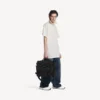 Herren-Messenger-Tasche im Army-Stil in Schwarz