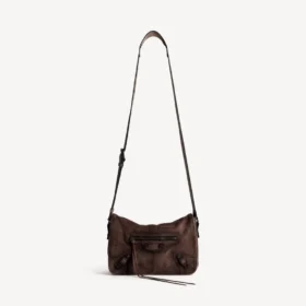 Herren-Messenger-Tasche „Le City“ mit Klappe, klein, in Hell-Espresso
