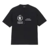 Herren-Pullover von Balenciaga x WFP, 1. Generation, Crossover-Logo-Print, Rundhalsausschnitt, Kurzarm, Schwarz 612966THV841000