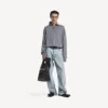 Herren-Rollkragenpullover in Melange-Grau