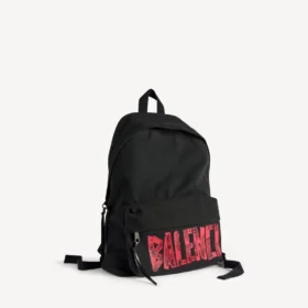 Herren-Rucksack mit Tape Type in Schwarz/Rot