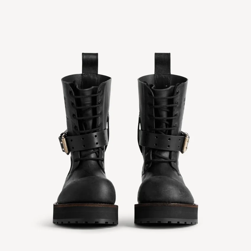 Herren-Schnür-Stiefeletten „Venom“ in Schwarz Herren-Schnür-Stiefeletten „Venom“ in Schwarz