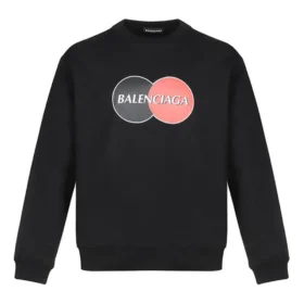 Herren-Shirt mit Balenciaga-Logo-Muster, Rundhalsausschnitt, Langarm, Schwarz 583258TIV801000 Herren-Shirt mit Balenciaga-Logo-Muster, Rundhalsausschnitt, Langarm, Schwarz 583258TIV801000