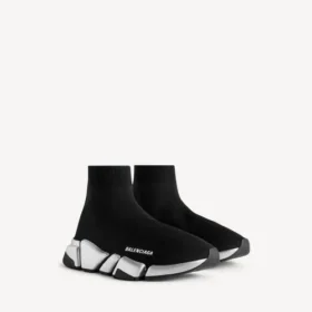Herren-Sneaker „Speed 2.0“ aus recyceltem Strick in Schwarz/Silber