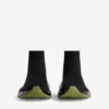 Herren-Sneaker „Speed 2.0“ mit vollständig transparenter Sohle aus recyceltem Strick in Schwarz/Khaki