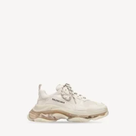 Herren-Sneaker „Triple S“ mit transparenter Sohle in Weiß