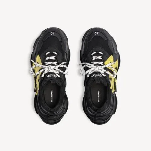 Damen-Sneaker „Triple S Tape Type“ in Schwarz/Gelb Damen-Sneaker „Triple S Tape Type“ in Schwarz/Gelb