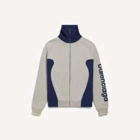 Herren-Strickjacke mit Reißverschluss von „Bodies“ in Grau/Marineblau