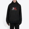 Herren-Sweatshirt von Balenciaga mit Alphabet-Print, locker geschnitten, klassisch, schwarz 620973TIVD41000