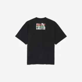 Herren-T-Shirt „Bumper Stickers“ in mittlerer Passform, schwarz