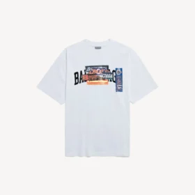 Herren-T-Shirt „Bumper Stickers“ in mittlerer Passform, weiß