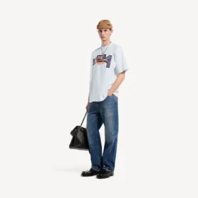 Herren-T-Shirt „Bumper Stickers“ in mittlerer Passform, weiß