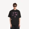 Herren-T-Shirt „i<3 u“ in schwarzer Medium-Passform