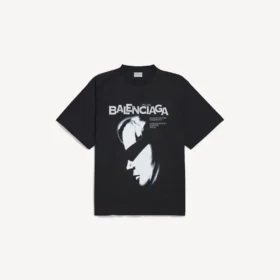 Herren-T-Shirt „Lady in Shades“ in Oversize-Passform, schwarz
