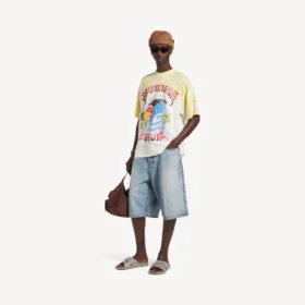 Herren-T-Shirt mit extremem Tie-Dye-Print in mittlerer Passform, in Weiß