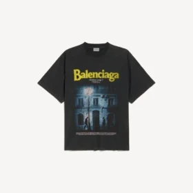 Herren-T-Shirt „The Address“ in mittlerer Passform, in gewaschenem Schwarz