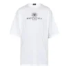 Herren-T-Shirt von Balenciaga mit Logo-Print, Rundhalsausschnitt und kurzen Ärmeln, weiß 556150TYK239000