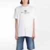 Herren-T-Shirt von Balenciaga mit Logo-Print, Rundhalsausschnitt und kurzen Ärmeln, weiß 556150TYK239000