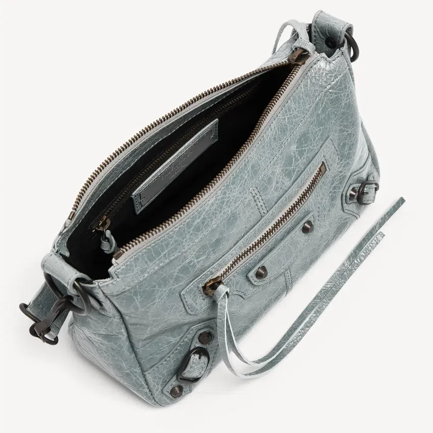 Herren-Tasche „Le City Moto“ klein in Blaugrau Herren-Tasche „Le City Moto“ klein in Blaugrau