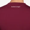 Herren-Techwear-Langarmshirt in Burgunderrot/Aqua