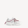 Damen-Track-Sneaker mit Schnürung in Weiß/Rot/Grau/Schwarz Damen-Track-Sneaker mit Schnürung in Weiß/Rot/Grau/Schwarz