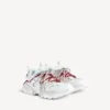 Damen-Track-Sneaker mit Schnürung in Weiß/Rot/Grau/Schwarz Damen-Track-Sneaker mit Schnürung in Weiß/Rot/Grau/Schwarz