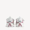 Damen-Track-Sneaker mit Schnürung in Weiß/Rot/Grau/Schwarz Damen-Track-Sneaker mit Schnürung in Weiß/Rot/Grau/Schwarz