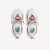 Damen-Track-Sneaker mit Schnürung in Weiß/Rot/Grau/Schwarz Damen-Track-Sneaker mit Schnürung in Weiß/Rot/Grau/Schwarz