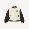 Herren-Varsity-Jacke von Balenciaga | NBA-Kollaboration in Elfenbein Herren-Varsity-Jacke von Balenciaga | NBA-Kollaboration in Elfenbein