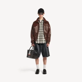 Herrenhemd in Regular Fit in Weiß/Schwarz