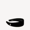 Holli-Flachstirnband für Damen in Schwarz/Glänzendem Silber
