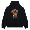 Hoodie mit College-Logo-Print, Wide Fit, „Schwarz“, 674986TLV901076