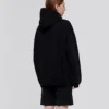 Hoodie mit lockerem Schnitt, Sport, Schwarz 620947TIV801000