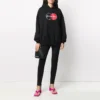 Hoodie mit lockerem Schnitt, Sport, Schwarz 620947TIV801000