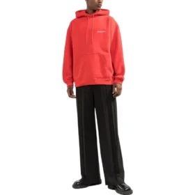 Hoodie mit Logo auf dem Rücken, Regular Fit „Bright Red“ 600583TMVF53168