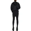 Hoodie mit Reißverschluss und Außenschlaufen, schmale Passform „Black Faded“ 744454TOVF51055