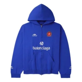 Hoodie mit Reißverschluss und Logo „Blue“ 744457TSVG94011