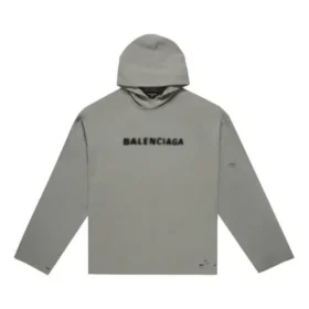 Hoodie mit verschwommenem Logo im Distress-Look „Grey“ 661711TKVD68174
