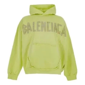 Hoodie mit zerrissenen Taschen im Tape Type-Stil, Oversize „Fluo Yellow“ 744441TOVB17204