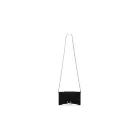Hourglass Velvet Jersey Geldbörse an Kette „Schwarz“ 6560502AAPT1000