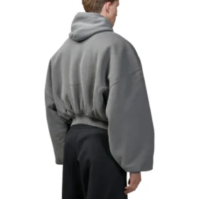 Human Being Rundhals-Hoodie mit Reißverschluss „Dark Grey“ 827153TSVB91441