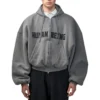 Human Being Rundhals-Hoodie mit Reißverschluss „Dark Grey“ 827153TSVB91441