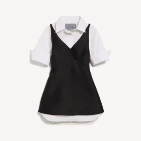 Hybrid-Hemdkleid für Damen in Schwarz