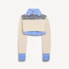 Hybrid-Pullover für Damen in Marineblau/Weiß Hybrid-Pullover für Damen in Marineblau/Weiß
