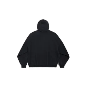 I Love Paris Balenciaga Hoodie Large Fit „Black Faded“ 803265TRVM61041