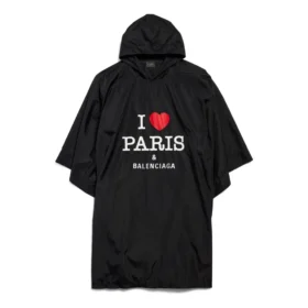 I Love Paris Balenciaga Poncho „Schwarz“ 812055TRO591000